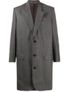 MARTINE ROSE SINGLE-BREASTED CHECK COAT