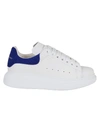 Alexander Mcqueen Two-tone Suede-trimmed Leather Exaggerated-sole Sneakers In White Pastel Blue