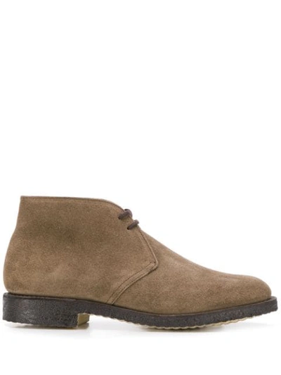 Church's Ryder 3 Ankle Boot In Beige Suede In Taupe