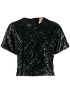 N°21 CROPPED SEQUINNED T-SHIRT
