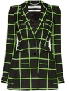 OFF-WHITE CHECK FLARED BLAZER