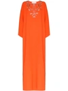 CAROLINA HERRERA KAFTAN SILK MAXI DRESS