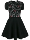 VALENTINO LIPS EMBROIDERED SHORT DRESS