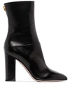 VALENTINO GARAVANI RINGSTUD 100MM ANKLE BOOTS