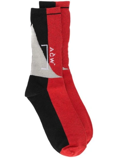 A-cold-wall* Overlock Recut Socks In Red