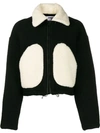 COURRÈGES SHEARLING PATCH CROPPED JACKET