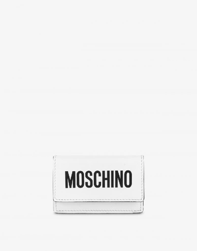 Moschino Mini Wallet With Logo In White