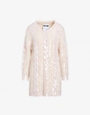 Moschino Wool And Alpaca Dress With Sequins In Ivory