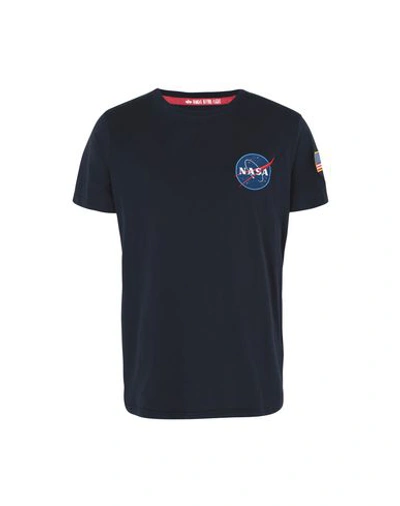 Alpha Industries Space Shuttle T-shirt Blue Cotton Nasa T-shirt - Space Shuttle T-shirt