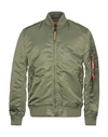 Alpha Industries Jackets In Green