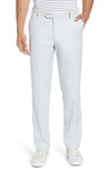 Peter Millar Durham Flat Front Performance Pants In British Grey