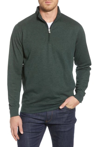 Peter Millar Comfort Interlock Quarter Zip Pullover In Lacinato