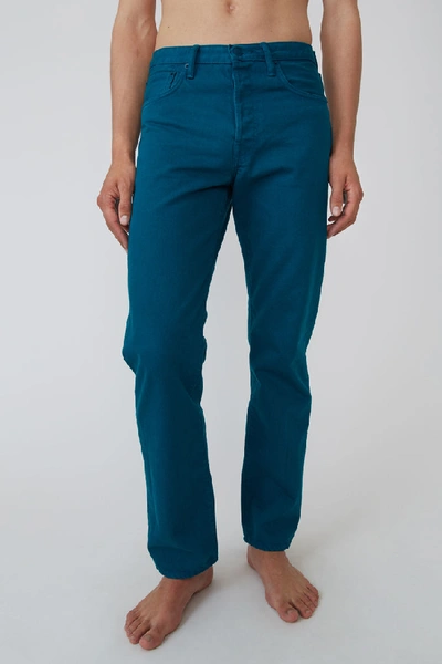 Acne Studios 1996 Reactive Dye Ocean Blue Ocean Blue In Classic Fit Jeans