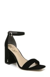 Sam Edelman Daniella Ankle-strap Suede Sandals In Black Suede