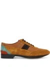 BURBERRY MESH PANEL SUEDE LACE-UP SHOES