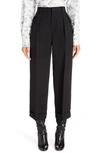 MARC JACOBS PLEATED CROP WOOL PANTS,W2190363