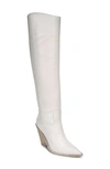 Sam Edelman Indigo Pointed Toe Knee High Boot In Bright White Nappa Leather