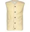 UNIVERSAL WORKS LANCASTER WAISTCOAT,21687 MOUNTAIN FLEECE ECRU