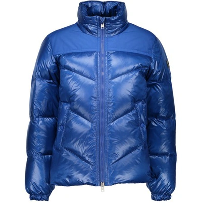 Woolrich Logo Arctic Jacket In Ocean Blue