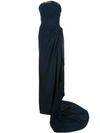 OSCAR DE LA RENTA DRAPED EVENING GOWN