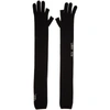 RICK OWENS BLACK CASHMERE GLOVES