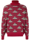 UNDERCOVER ROLLKRAGENPULLOVER MIT UFO