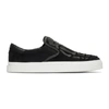Amiri Skeleton Slip-on Sneakers In Blackblack