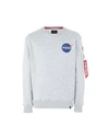 Alpha Industries Nasa Sweatshirt In Light Grey