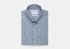 LEDBURY MEN'S LIGHT BLUE HEATHER RYAN BRUSHED CASUAL SHIRT COTTON,1W19Q6-022-505-185-37