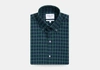 LEDBURY MEN'S FOREST MAXWELL CHECK CASUAL SHIRT FOREST GREEN COTTON,1W19Y4-022-704-175-36