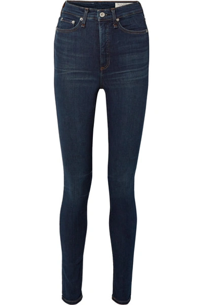 Rag & Bone Jane Super High-rise Skinny Jeans In Dark Denim