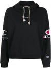 CHAMPION logo sleeve hoodie
