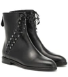 ALAÏA LEATHER ANKLE BOOTS,P00412914