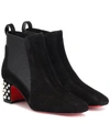 CHRISTIAN LOUBOUTIN STUDY 55 SUEDE ANKLE BOOTS,P00414119