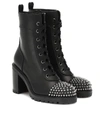 CHRISTIAN LOUBOUTIN TS CROC LEATHER ANKLE BOOTS,P00414125