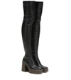 STELLA MCCARTNEY FAUX LEATHER OVER-THE-KNEE BOOTS,P00417536