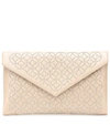 ALAÏA OUM STUDDED LEATHER CLUTCH,P00422975