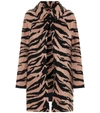 ALAÏA ZEBRA JACQUARD COCOON COAT,P00406529