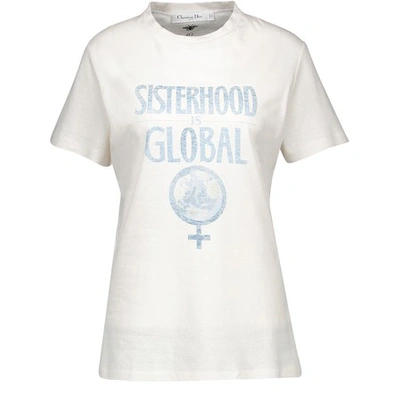 Dior Sisterhood Global T-shirt In Off-white