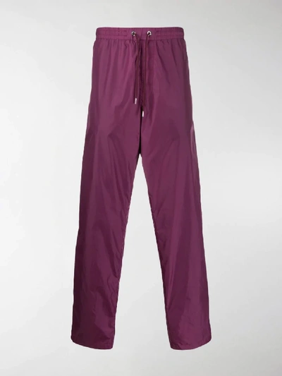 Moncler Genius Purple Drawstring Waist Track Pants In Maroon