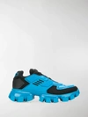 Prada Men's Cloudbust Thunder Lug-sole Trainer Sneakers In Black/blue