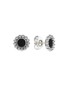 Lagos Sterling Silver Maya Black Onyx Stud Earrings In Black/multi