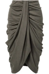 ISABEL MARANT Datisca asymmetric ruched wool-jersey skirt