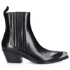 SARTORE ANKLE BOOTS SR3655 CALFSKIN METAL TIP BLACK