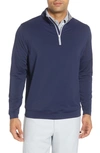 Peter Millar Crown Stretch Cotton And Modal-blend Half-zip Sweatshirt In Navy