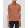 Allsaints Parlour Cotton-blend Polo-shirt* In Smoke Pink