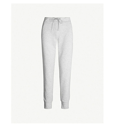 Armani Exchange Logo-embossed Stretch-jersey Jogging Bottoms In Grey