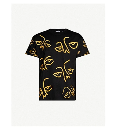 Haculla Graphic-print Cotton-jersey T-shirt In Black