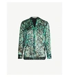 ALICE AND OLIVIA AMOS ANIMAL-PRINT CREPE BLOUSE