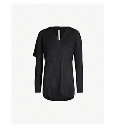 Rick Owens Zionic Relaxed-fit Wool Jumper In Black